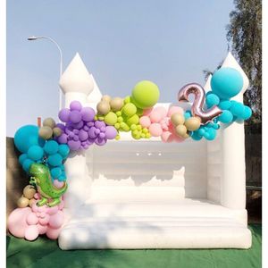 outdoor activities 4x4m (13.2x13.2ft) With blower Inflatable Wedding Bounce white pink black House Birthday aniversary party Jumper Bouncy Castle for adults and kids