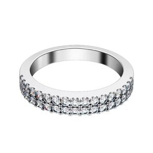 Кольца-кластеры, ювелирные изделия с микро-асфальтовым покрытием, кольцо из твердого стерлингового серебра 925 пробы, обручальное белое золото, цвет Prmoise264P