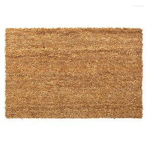 Mattor utomhus ingång tjock omålad brun vanlig PVC Coir Fiber Coconut Coco Door Mats Dörormat