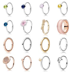 Ny 2021 100% 925 Sterling Silver191012PE August Droplet Ring och lyxiga DIY -kvinnor Originalarmband Fashion Jewelry Gift302s