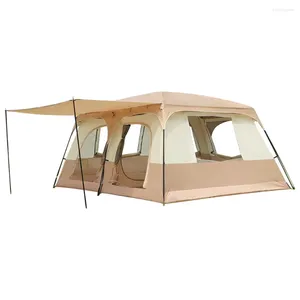 Tält och skyddsrum reser campingtält med 2 rum Stor familj stuga andas regntät för 8-12 personer utomhus vandring strand