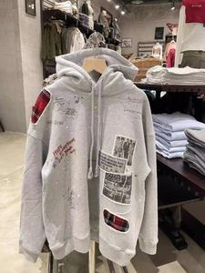 Hoodies للسيدات الرجعية رسالة بسيطة طويلة الأكمام سترة مقنعين الخريف والرقعة الشتوية بالإضافة