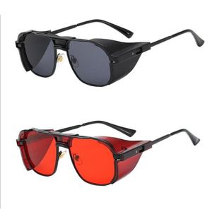 Солнцезащитные очки в винтажном стиле в стиле стимпанк, классические очки с боковой защитой, роскошные дизайнерские женские декоративные очки для вождения автомобиля для мужчин325J