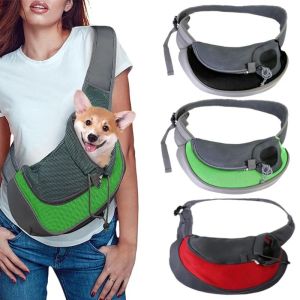 Träger Haustiertrage für Katzen und kleine Hunde Reisetasche Umhängetaschen Mesh Oxford Single Comfort Sling Handtasche Haustier-Hundetrage-Rucksack