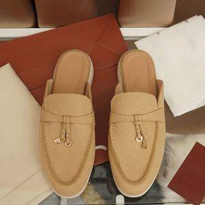 2024Nuove scarpe casual Mocassini piatti bassi scamosciati in pelle di mucca Oxford Mocassini Summer Walk Comfort Mocassino Slip On Mocassino Suola in gomma Appartamenti Loro Piano Casual 12