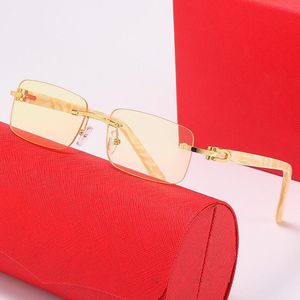 Męskie okulary okulary przeciwsłoneczne damskie moda bezramkowania prostokątne okulary przeciwsłoneczne okulary przeciwsłoneczne Uv400 designerskie szklanki design szklanki