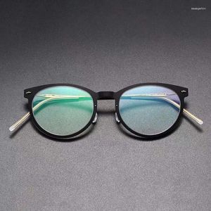 Оправа для солнцезащитных очков, датский бренд, овальные титановые очки для близорукости с защитой от синего света 6517, безвинтовая оправа для очков, сверхлегкие очки для чтения
