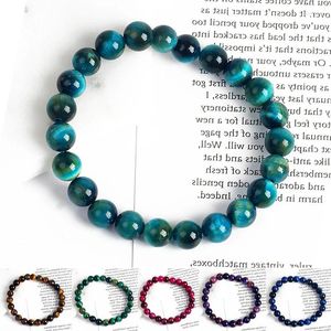 Strand AB Quality Reiki Tiger Eye Bracelets For Women Natural Original Energy Stone Beads Healing Yoga Prayer Jewelry Pulsera