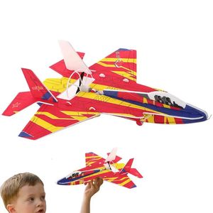 子供向けのモデル飛行機USB充電式グライダープレーン飛行モードプレーンを回転させる屋外飛行240118