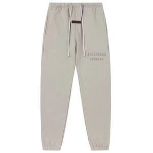 Män essentialspants polar fleece sweatpants dubbel linje dragkammare pants par hip hop byxor sidosömfickor ljus havregryn lösa high street casual byxor