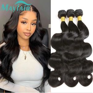 브라질 머리 직조 묶음 느슨한 바디 웨이브 28 30 32 1 3 4 번들 버진 remy human hair bundles aave hair s thitsage 240118