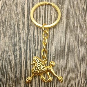 Nyckelringar Poodle Key Chains Fashion Pet Dog Jewellery Car Keychain Bag Keyring for Women Men229T