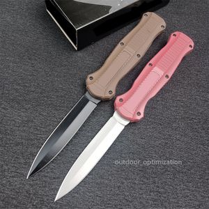 BM 3300 Infidel AUTO Klappmesser, D2-Klinge, rot/braun/blau, Aluminiumlegierung + Griff mit Gummiabdeckung, automatisches Jagd-, Camping-, Outdoor-EDC-Messer