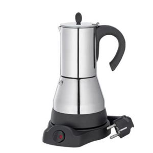 6 xícaras de café conjuntos de café elétrico geyser moka máquina de café expresso pote expresso percolador fogão de aço inoxidável 3562