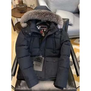 Mooses Knuckle Jacket Мужская пуховая куртка-бомбер Высококачественный мех Женские Mooses Белый лисий пух Женский Белый и черный мех Белая утиная пуховая куртка Мужские зимние куртки 366