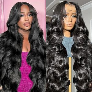 180 Density 34 Inch Body Wave Wigs Transparent 13x6 Lace Frontal Wig 13x4 Lace Front Human Hair Pre Plucked Brazilian For Women 240123