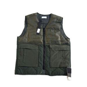 Topstoney män väst designer ytterkläder rockar sommar fritid multi ficka mångsidig tunn älskling v-hals väst dagligen casual bottoming waistcoat pj018