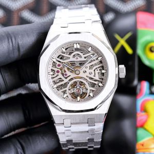 Hollow Mens Watches Automatic Mechanical Movement Watch 45mm Fashion Business Wristwatch Montre De Luxe Gifts for Men258A