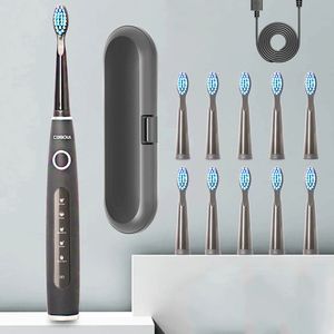 Electric Toothbrush Sonic Rechargeable Top Quality Smart Chip Toothbrush Head Replaceable Whitening Healthy Gift 240127