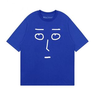 2024 Nya minimalistiska och udda designer hand ritade kortärmad t-shirt för kvinnor, lös passande student, kreativ halvärmad rund nackbas