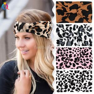 Mode leopard pannband paisley blommig tryck kvinnor vintage knut hårband flickor huvudkläder slips färgämne hårband hår tillbehör