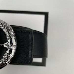 belt designer luxury brand high-quality men's and women's belts 5 colors wide 3 8cm snake head three-color buckle207G