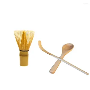 Set di stoviglie per la cerimonia del tè Utensile per la cerimonia del tè Set giapponese in bambù fatto a mano Frusta per matcha in tre pezzi