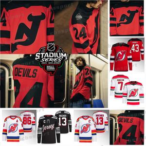 NY 86 Jack Hughes Devils 2024 Stadium Series Trikot Nico Hischier Luke Hughes Jesper Bratt Tyler Toffoli Dougie Hamilton Timo Meier Nathan Bastian Dawson Mercer