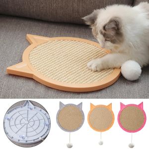 Scratchers Natural Sisal Cat Scratcher Board Wall Mounted Scratcher Pad Scratching Post Mat with Sug Cup Cat Toy Claw Care Slipning Pad