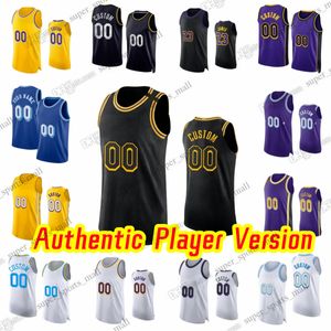 Versão personalizada do jogador Jerseys de basquete 23 James Jersey AU Stitch 3 Anthony 1 D'Angelo Davis Russell 28 Rui 15 Austin Hachimura Reaves Vincent Prince Vanderbilt