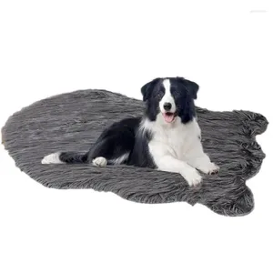 Dog Apparel Fluffy Cozy Kennel Pad Pet Bed Plush Mat For Sleeping Pets And Comfortable Non-slip Portable Bedroom