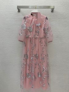 10001 xxl 2024 vestido de pista primavera verão vestido tripulação pescoço marca mesmo estilo vestido feminino moda alta qualidade weinG24012734