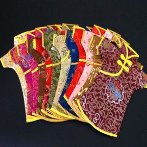 Antique Chinese style Wine Bottle Cover Christmas Bag Table Decoration Silk Brocade Fabric Red Wine Bag Bottle Pouch fit 750ml 1001708