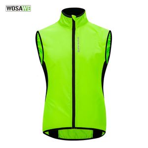 WOSAWE Lightweight Cycling Vest Men Women Reflective Windproof MTB Bike Windbreaker Mesh Back Running Gilet Wind Vest Jacket 240123