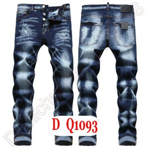 Mens Jeans D2 Luxury Italy Designer Denim Jeans Men Embroidery Pants DQ2&1093 Fashion Wear-Holes splash-ink stamp Trousers Motorcycle riding Clothing US28-42/EU44-58