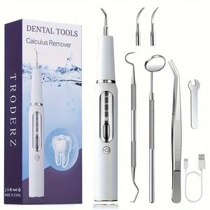 Electric Oral Cleaner Kit, Dental Cleaner, Cleaning Flosser With Replaceable Toothbrush Heads, Waterproof Teeth Brush Kit At Home And Travel