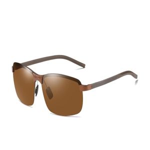 Yunsiyixing Aluminium-Magnesium-Sonnenbrille, Gentleman, polarisierte Gläser, Vintage-Brille, UV400, Outdoor, Fahren, Blitz, YS65153362