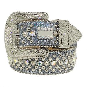 أحزمة الموضة للنساء مصممة رجال BB Simon Rhinestone Belt مع Bling Rhinestones مثل GIFIT3001