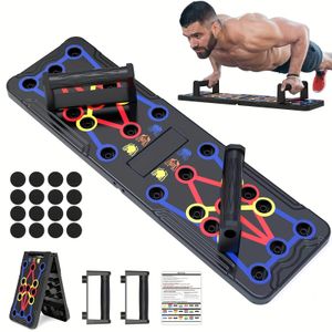 20-in-1 Push Up Board Get Fit Tone Chest Muscles Foldable Multi-Functional Exercise Equipment Fitness Sports Gym Workout Kit 240123