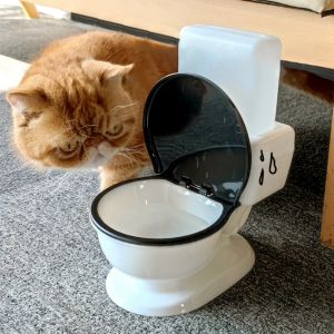 Supplies 650ml Cat Water Dispenser Toilet Shape Drinking Bowl For Pet Automatic Water Feeder Funny Dogs Cats Drinker Pet Supplies