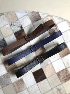 Cinture 2024 Cintura da uomo 35mm Clip girevole originale in pelle bovina intrecciata in rilievo artigianale Business Versatile