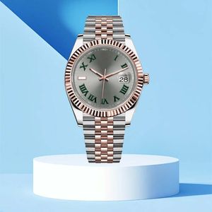 Relógio masculino 41mm masculino 2813 mostrador romano mecânico automático 904L fábrica pulseira de aço inoxidável relógio à prova d'água ouro prata rosa ouro relógio de pulso de alta qualidade