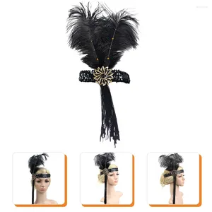 Bandanas Fringed Headband 1920 Headpieces For Women Folk-custom Flapper Polyester 1920s Accessories