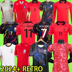 22 23 24 Korea Korea Południowej koszulki piłkarskie Męskie koszulki piłkarskie Kit Kit Women H M Son Drużyna narodowa Hwang Lee 2024 Wersja Fan Player 2002 Retro Long Sleeve Training