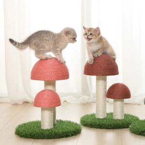 Scratchers Cat Scratching Post Sisal Mushroom Cat Tree Grind Teeth Toy Cat Scratch Board Furniture Protector Kitten Sisal Scratcher Ball