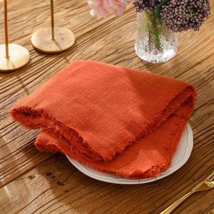 Table Napkin Cotton Gauze 42x42cm Retro Rustic Decoration Tea Towel Cloth Napkins Wedding Supplies