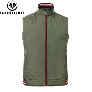 2024 uomini primavera senza maniche di grandi dimensioni colletto alla coreana gilet giacche da uomo autunno tinta unita all'aperto moda casual gilet giacche uomo 240119