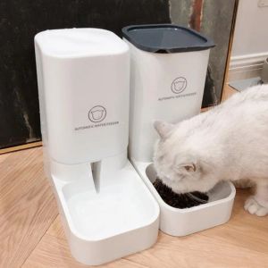 Supplies 3.8L Automatic Feeder for Pet Dog Cat Water Dispenser Set Removable Washable Dog Cat Feeding Bowl Container Pet Water Fountain