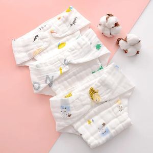 5pcs born Cloth Diaper 12 Layers Reusable Baby Diapers Washable All In One Flap Diapers Infant Cloth Nappy 240125
