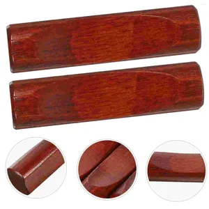 Bacchette 4 pezzi Poggia bacchette Supporto in legno Cartone animato Stoviglie creative (colore laccato superficie concava cilindrica) 4 pezzi